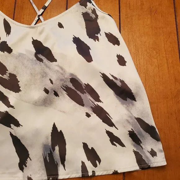 Express Sleepwear Crop Top With Overlapping Butterfly Panels In The Back Sz S - Picture 4 of 14